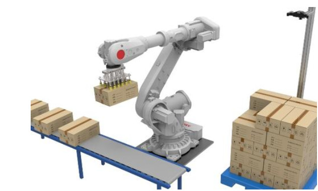 Barrel Can Beverage Palletizer And Depalletizer Palletizing Robot Arm Gantry